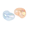 UV Plating Transparent Crackle Acrylic Beads MACR-K361-46-2