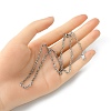 304 Stainless Steel Rope Chain Necklace for Men Women NJEW-YW0001-08-4