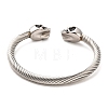 304 Stainless Steel Cuff Bangles BJEW-E094-22AS-3
