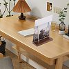 Wood Vinyl Record Slotted Display Stands with Stainless Steel Support ODIS-WH0043-344C-6