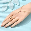 Brass Micro Pave Cubic Zirconia Mittens Bracelets BJEW-C156-01G-02-3