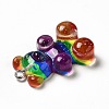 Rainbow Color Translucent Resin Pendants X1-CRES-K010-01A-3