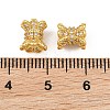 Brass Micro Pave Clear Cubic Zirconia Beads CU-CBA6A75-11G-3