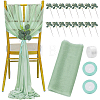16Pcs Silk Cloth & Plastic Artificial Eucalyptus Leaves AJEW-NB0009-15B-1