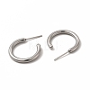 304 Stainless Steel Ring Stud Earrings EJEW-C004-12A-P-2