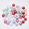 Spray Painted Glass Beads X-GLAA-R211-04-1