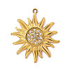 304 Stainless Steel & Rhinestone Pendants STAS-OY017-22G-3