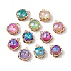 Square K9 Glass Charms X-GLAA-A005-12LG-1