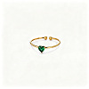 Adjustable Birthstone 304 Stainless Steel Micro Pave Cubic Zirconia Cuff Open Rings WGB2F1D-05-1