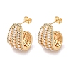 Brass Stud Earrings KK-U058-68G-4