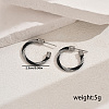 Stylish Stainless Steel Twisted C-shaped Stud Earrings for Women's Daily Wear NT3408-2-1