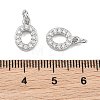 SHEGRACE Brass Micro Pave Clear Cubic Zirconia Pendants XGRQ29114-394P-O-3