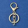 Alloy Initial Letter Charm Keychains KEYC-YW00006-10-1