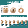 2 Sets 2 Colors Handmade Porcelain Beads PORC-SC0001-55-2