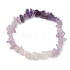 Natural AmethystChips Beaded Stretch Bracelets for Women BJEW-TA00557-01-2