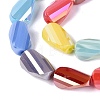 Electroplate Opaque Glass Beads Strands EGLA-N022-10B-B01-3