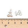 925 Sterling Silver Stud Earrings EJEW-B144-01S-4