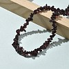 Natural Garnet Chip Beaded Necklaces for Men Women NJEW-G159-01N-2