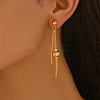 Brass Dangle Stud Earrings for Women KA1939-2-2