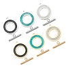 6Sets 6 Colors 304 Stainless Steel Toggle Clasps STAS-DC0003-83-1