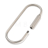 Non-Tarnish 304 Stainless Steel Screw Carabiner Lock Charms STAS-C092-05A-P-2