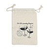 Cloth Hangover Kit Party Favor Drawstring Bags ABAG-A012-05B-02-1