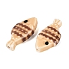 Hand Painted Fish Shaped Porcelain Beads PORC-N013-06E-2