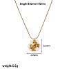Summer Beach 304 Stainless Steel & Carved Natural Shell Pendant Necklaces for Women WG88CDD-03-1