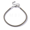 Polyester Cord Braided Bracelet Makings MAK-Z003-01P-13-1