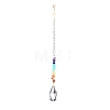 Glass Teardrop Chandelier Pendant Decorations HJEW-JM00856-3