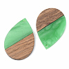 Opaque Resin & Walnut Wood Pendants RESI-S389-037A-C03-2
