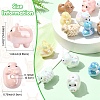 16Pcs 8 Styles Animal Theme UV Plating Acrylic Beads OACR-YW0004-42-3