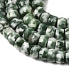 Natural Green Spot Jasper Heishi Beads Strands G-A299-A22-01-4
