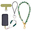 4Pcs Silicone & Wood & Plastic Cell Phone Lanyard Tether HJEW-GA00088-1