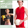 30Pcs Sports Theme Acrylic Beads Braided Bead Bracelets BJEW-BM00009-6