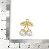 Brass Micro Pave Clear Cubic Zirconia Pendants KK-M322-51G-3