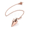 Brass Dowsing Pendulum Big Pointed Cone Pendants KK-H491-05-2