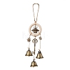 Alloy & Iron Bee Key Protective Witch Bells for Doorknob Hanging Ornaments HJEW-JM01893-1