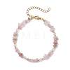 Natural Quartz Chip Beaded Bracelets for Women BJEW-JB11742-01-2
