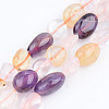 Natural Citrine & Rose Quartz & Amethyst Beads Strands G-S359-143-1