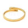 Brass Micro Pave Clear Cubic Zirconia Eye Enamel Bangles for Women BJEW-M312-14G-3