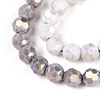 Anti-Tarnish Electroplate Glass Beads Strands EGLA-T021-8mm-15-01-2