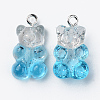 Transparent Resin Pendants RESI-R429-31A-2