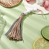 Jute Rope Tassel Hanging Ornaments HJEW-JM02267-2