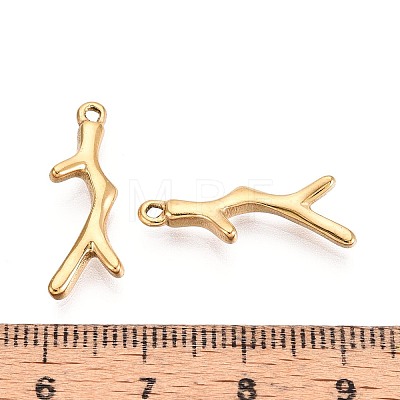 304 Stainless Steel Branch Pendants STAS-T067-49G-1