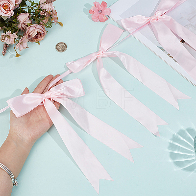 Polyester Bowknot Hanging Banner OFST-WH0004-121B-1