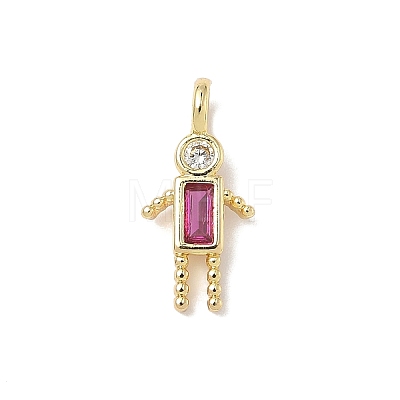 Brass Micro Pave Cubic Zirconia Pendants ZIRC-I356-17G-A06-1