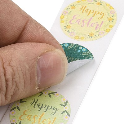 8 Patterns Easter Theme Self Adhesive Paper Sticker Rolls DIY-C060-03L-1