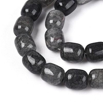 Baking Paint Crackle Glass Beads Strands DGLA-N019-01B-12-1