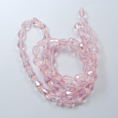 Electroplate Glass Beads Strands EGLA-R008-6x4mm-12-1